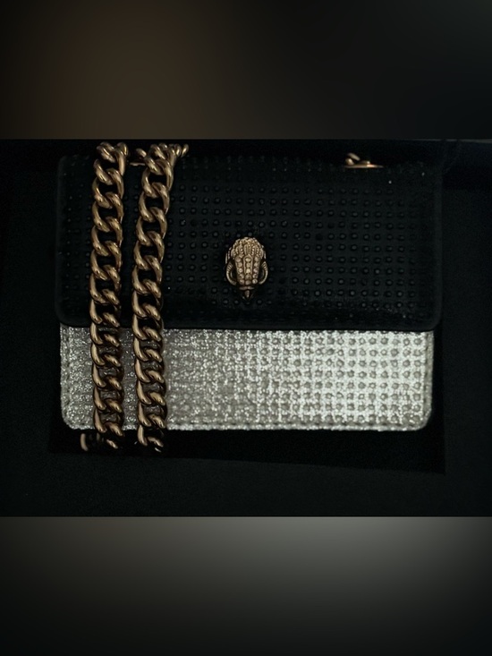 Kurt Geiger Handbags - Kurt Geiger London NWT Micro Kensington Black/White Rhinestone Crossbody in Box